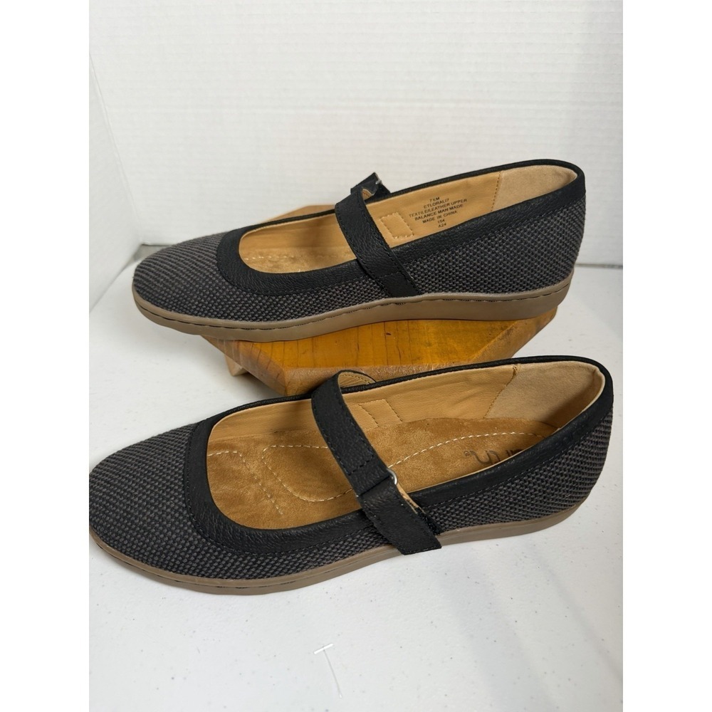 Earth‎ Lorali Mary Jane Flats Women's 7.5M Black Comfort Shoes New No Box